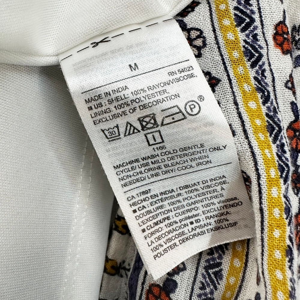 OLD NAVY Boho Floral Paisley Tiered Sleeveless Maxi Dress NWT • M • white, blue - Picture 8 of 9